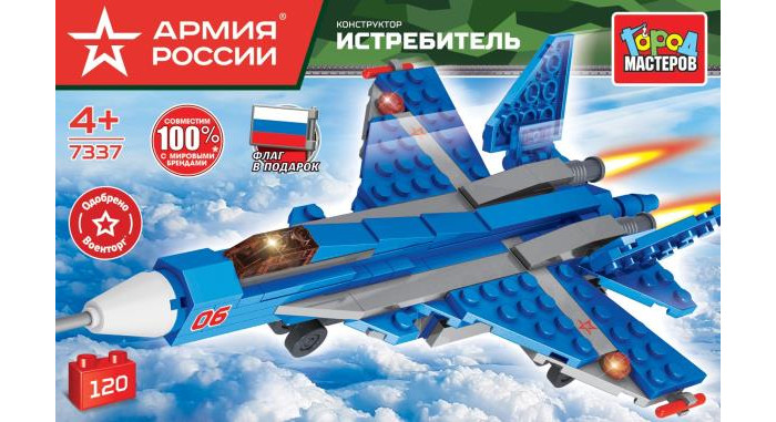 Конструктор Город мастеров Армия России истребитель (120 деталей), Армия России истребитель (120 деталей)
Конструктор Город мастеров Армия России истребитель (120 деталей), Армия России истребитель (120 деталей)