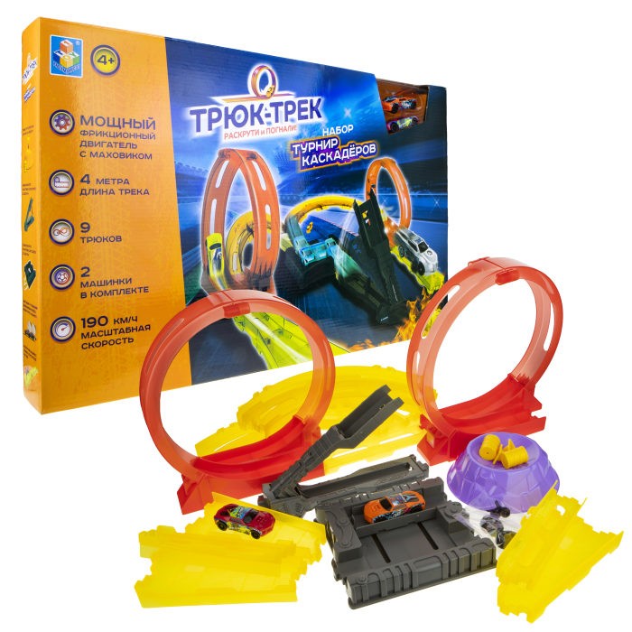 1 Toy Набор Трюк-трек Гонка на выживание с машинками и аксессуарами, Набор Трюк-трек Гонка на выживание с машинками и аксессуарами
1 Toy Набор Трюк-трек Гонка на выживание с машинками и аксессуарами, Набор Трюк-трек Гонка на выживание с машинками и аксессуарами