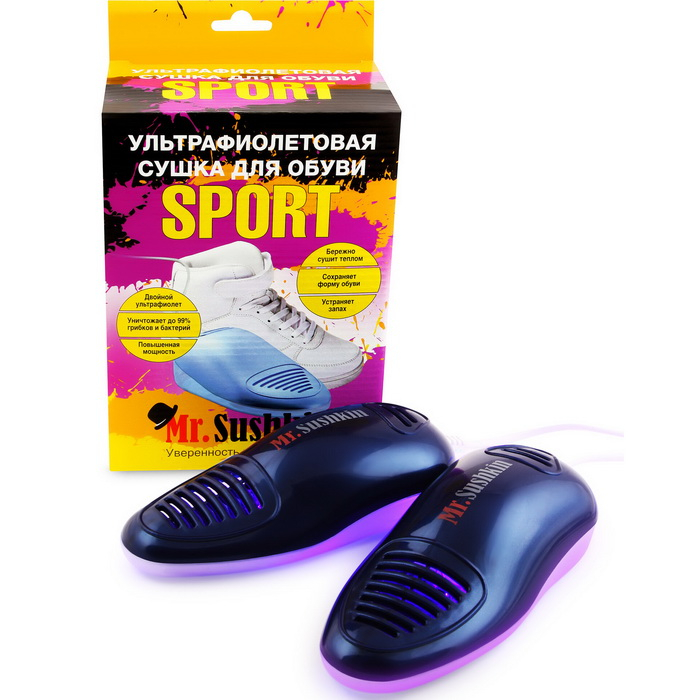 Mr. Sushkin Ультрафиолетовая сушка для обуви Sport, Ультрафиолетовая сушка для обуви Sport
Mr. Sushkin Ультрафиолетовая сушка для обуви Sport, Ультрафиолетовая сушка для обуви Sport