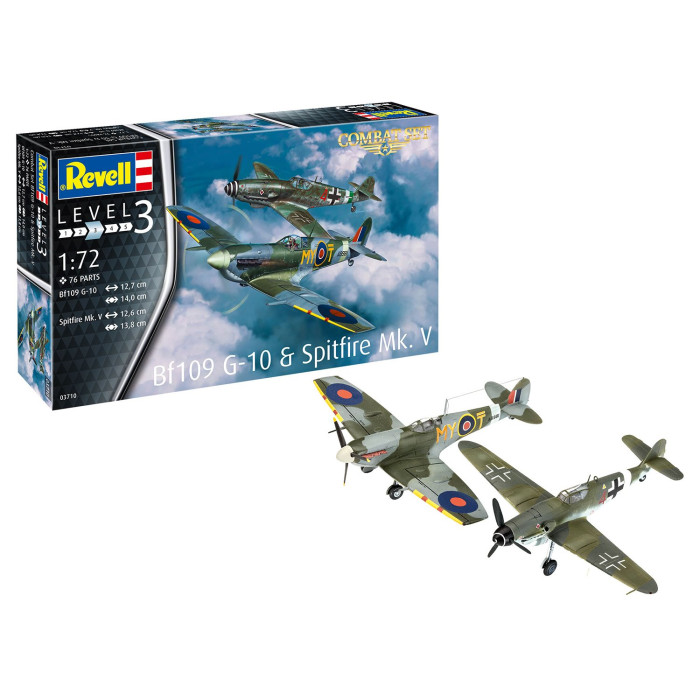 Revell Combat Set истребитель-низкоплан Bf109G-10 и Спитфайр Mk V, Combat Set истребитель-низкоплан Bf109G-10 и Спитфайр Mk V
Revell Combat Set истребитель-низкоплан Bf109G-10 и Спитфайр Mk V, Combat Set истребитель-низкоплан Bf109G-10 и Спитфайр Mk V
