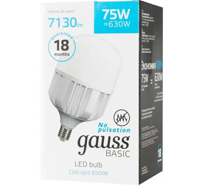 Светильник Gauss Лампа Basic T140 AC180-240V 75W 7130lm 6500K E40 LED, Лампа Basic T140 AC180-240V 75W 7130lm 6500K E40 LED
Светильник Gauss Лампа Basic T140 AC180-240V 75W 7130lm 6500K E40 LED, Лампа Basic T140 AC180-240V 75W 7130lm 6500K E40 LED