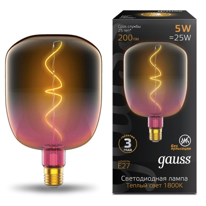 Светильник Gauss Лампа Filament LED clear flexible Е27 V140 5W 200lm 1800К, Лампа Filament LED clear flexible Е27 V140 5W 200lm 1800К
Светильник Gauss Лампа Filament LED clear flexible Е27 V140 5W 200lm 1800К, Лампа Filament LED clear flexible Е27 V140 5W 200lm 1800К