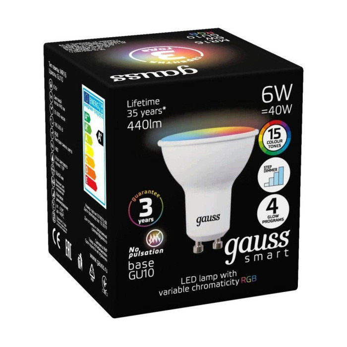 Светильник Gauss Лампа MR16 6W GU10 RGBW+димирование LED, Лампа MR16 6W GU10 RGBW+димирование LED
Светильник Gauss Лампа MR16 6W GU10 RGBW+димирование LED, Лампа MR16 6W GU10 RGBW+димирование LED