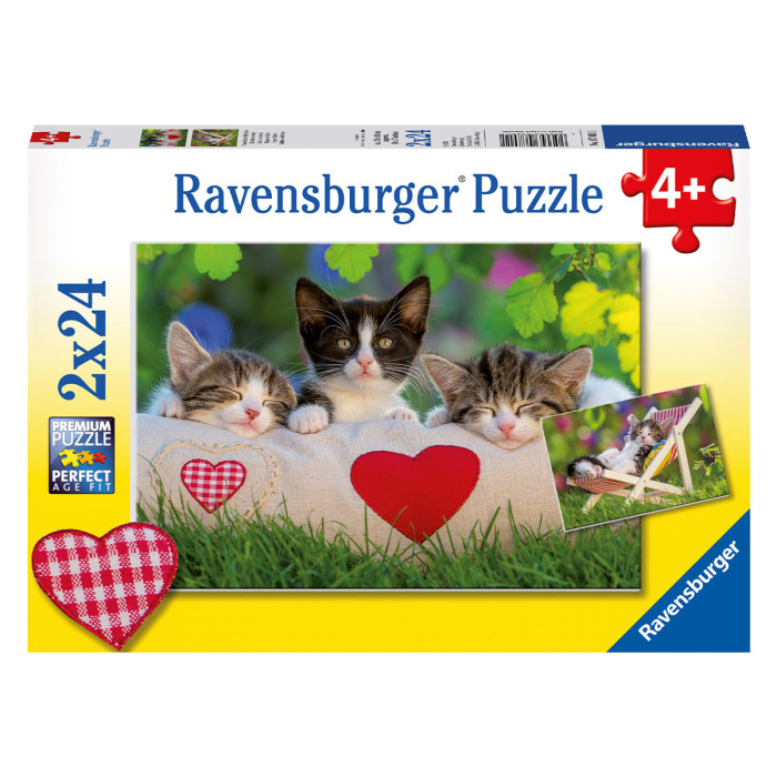Ravensburger Пазл Сонные котята (2х24 элемента), Пазл Сонные котята (2х24 элемента)
Ravensburger Пазл Сонные котята (2х24 элемента), Пазл Сонные котята (2х24 элемента)