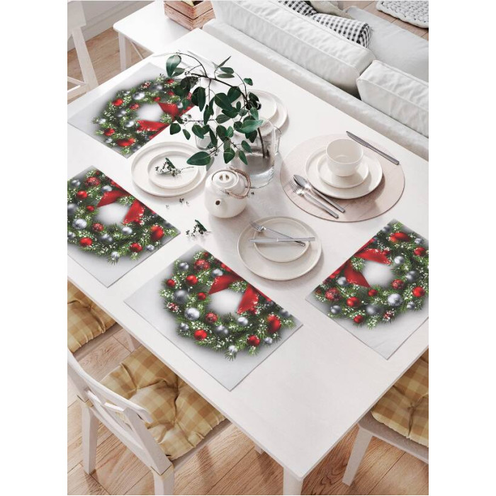 JoyArty Комплект тканевых салфеток Сказочный рождественский венок 46x32см 4 шт., Комплект тканевых салфеток Сказочный рождественский венок 46x32см 4 шт.
JoyArty Комплект тканевых салфеток Сказочный рождественский венок 46x32см 4 шт., Комплект тканевых салфеток Сказочный рождественский венок 46x32см 4 шт.