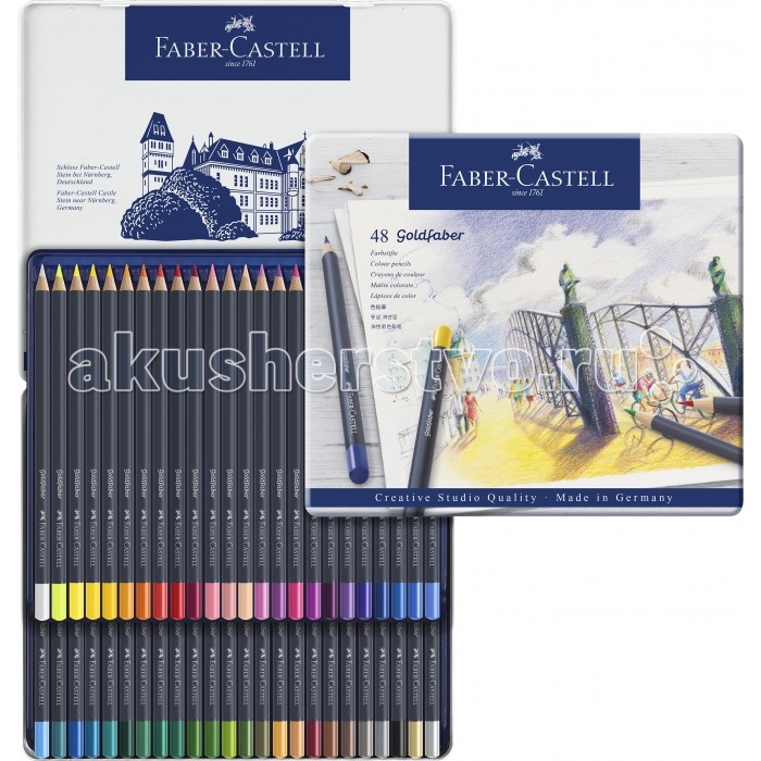 Faber-Castell Цветные карандаши Goldfaber в металлической коробке 48 шт., Цветные карандаши Goldfaber в металлической коробке 48 шт.
Faber-Castell Цветные карандаши Goldfaber в металлической коробке 48 шт., Цветные карандаши Goldfaber в металлической коробке 48 шт.