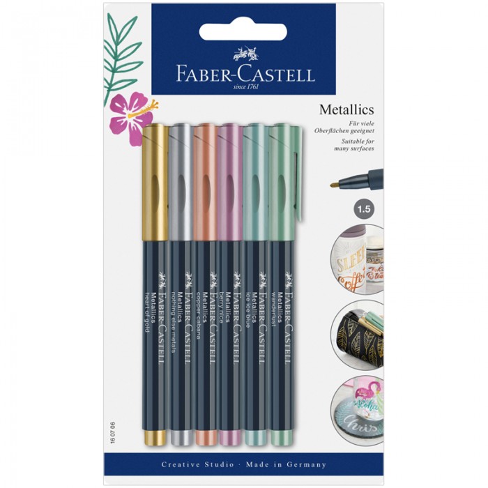 Faber-Castell Набор маркеров для декорирования Metallics 6 цветов, Набор маркеров для декорирования Metallics 6 цветов
Faber-Castell Набор маркеров для декорирования Metallics 6 цветов, Набор маркеров для декорирования Metallics 6 цветов