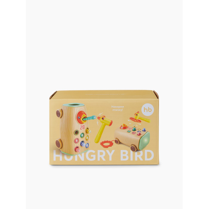 фото Деревянная игрушка happy baby игрушка-стучалка hungry bird