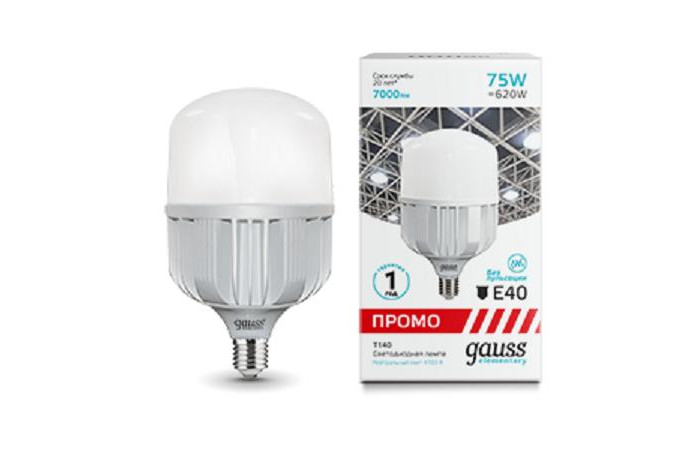 Светильник Gauss Лампа Elementary T140 75W 7000lm 4100K E40 Promo LED, Лампа Elementary T140 75W 7000lm 4100K E40 Promo LED
Светильник Gauss Лампа Elementary T140 75W 7000lm 4100K E40 Promo LED, Лампа Elementary T140 75W 7000lm 4100K E40 Promo LED