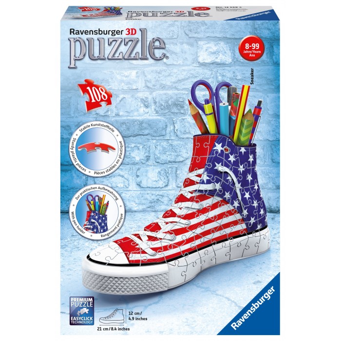 Ravensburger 3D Пазл Кроссовок, Американский стиль 108 элементов, 3D Пазл Кроссовок, Американский стиль 108 элементов
Ravensburger 3D Пазл Кроссовок, Американский стиль 108 элементов, 3D Пазл Кроссовок, Американский стиль 108 элементов