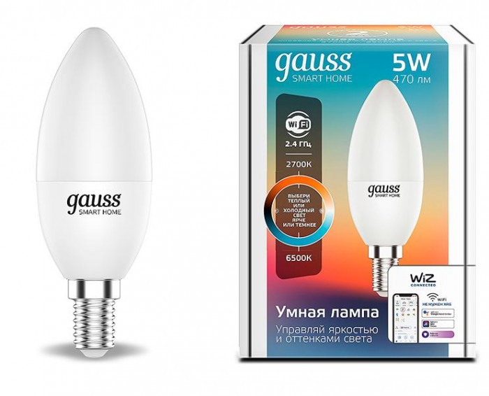 Светильник Gauss Лампа Светодиодная Smart Home DIM+CCT E14 C37 5 Вт, Лампа Светодиодная Smart Home DIM+CCT E14 C37 5 Вт
Светильник Gauss Лампа Светодиодная Smart Home DIM+CCT E14 C37 5 Вт, Лампа Светодиодная Smart Home DIM+CCT E14 C37 5 Вт
