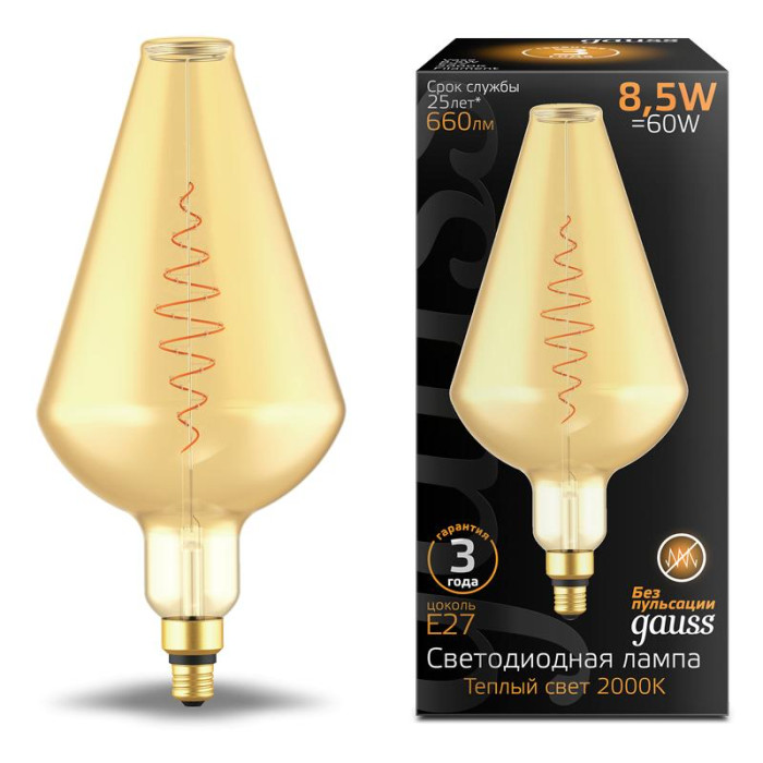 Светильник Gauss Лампа Filament LED golden flexible Е27 Vase 8.5W 660lm 2000К, Лампа Filament LED golden flexible Е27 Vase 8.5W 660lm 2000К
Светильник Gauss Лампа Filament LED golden flexible Е27 Vase 8.5W 660lm 2000К, Лампа Filament LED golden flexible Е27 Vase 8.5W 660lm 2000К