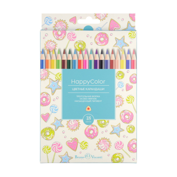 Bruno Visconti Карандаши цветные HappyColor трехгранные 18 цветов, Карандаши цветные HappyColor трехгранные 18 цветов
Bruno Visconti Карандаши цветные HappyColor трехгранные 18 цветов, Карандаши цветные HappyColor трехгранные 18 цветов