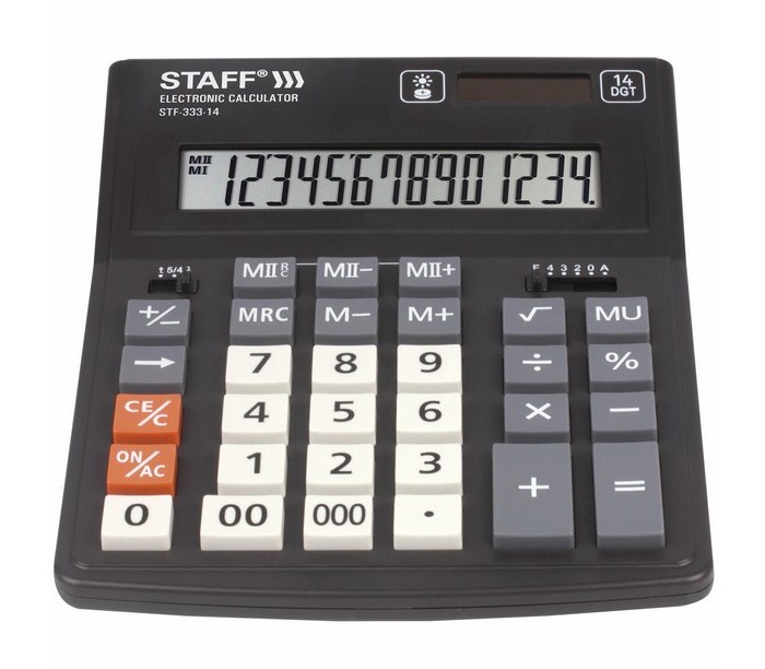 Staff Plus Калькулятор настольный STF-333-14, Plus Калькулятор настольный STF-333-14
Staff Plus Калькулятор настольный STF-333-14, Plus Калькулятор настольный STF-333-14