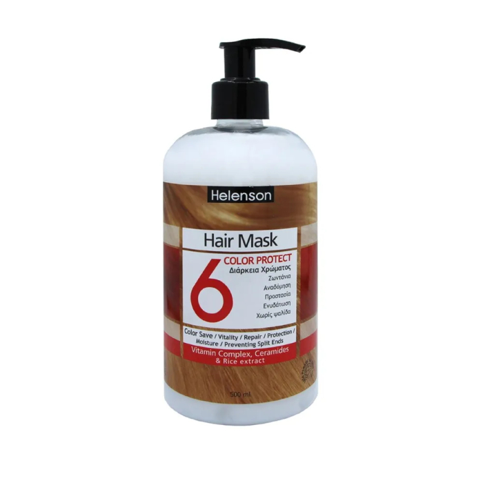 Косметика для мамы Helenson Маска для окрашенных волос 6 - Helenson Hair Mask Color Protect 6. 500 мл кондиционер для окрашенных волос helenson color protect 6 500 мл