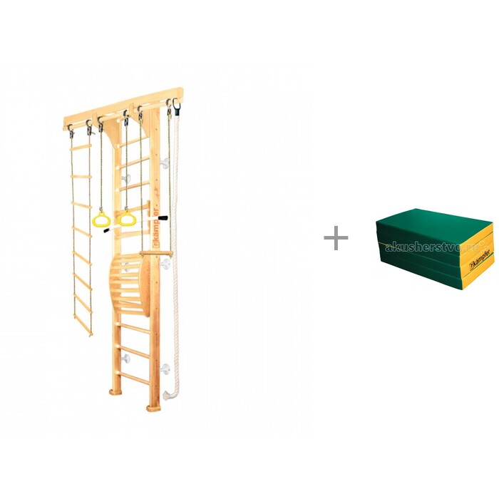 

Kampfer Шведская стенка Wooden ladder Maxi Wall высота 3 м и мат №7 (200х100х10) складной Kampfer, Шведская стенка Wooden ladder Maxi Wall высота 3 м и мат №7 (200х100х10) складной Kampfer