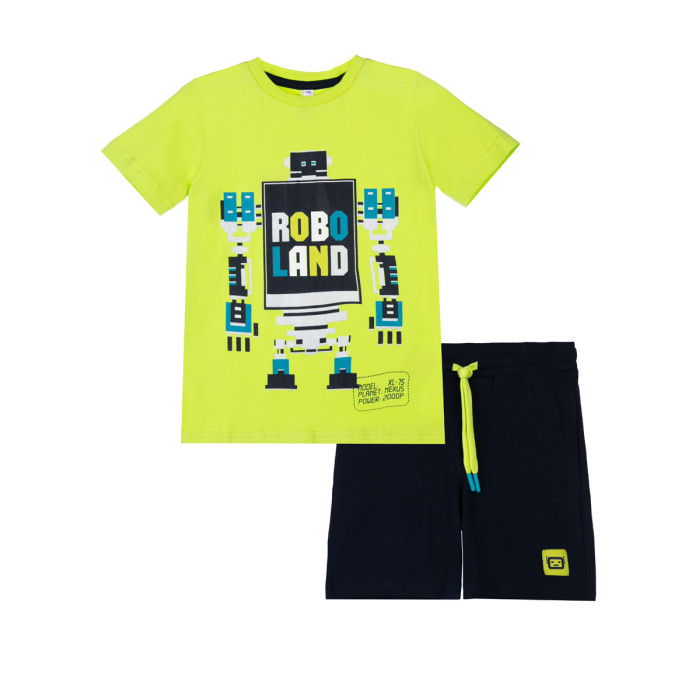 Комплекты детской одежды Playtoday Комплект для мальчика (футболка и шорты) Robots 32212229 фото