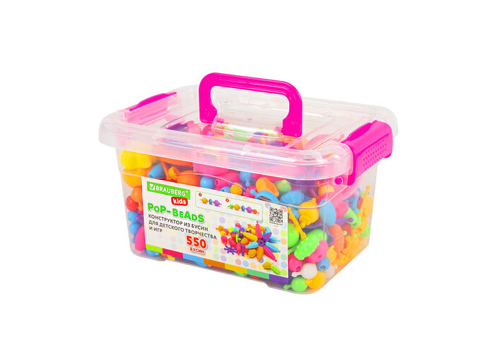 Brauberg Конструктор Pop-beads для творчества и игр 550 бусин