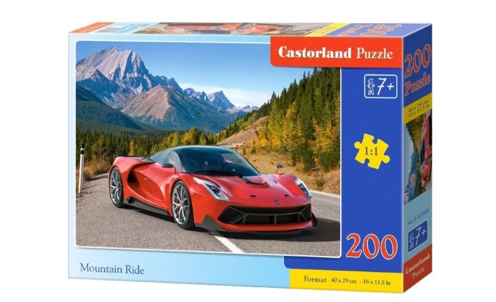 Castorland Puzzle Спорткар в горах (200 элементов)