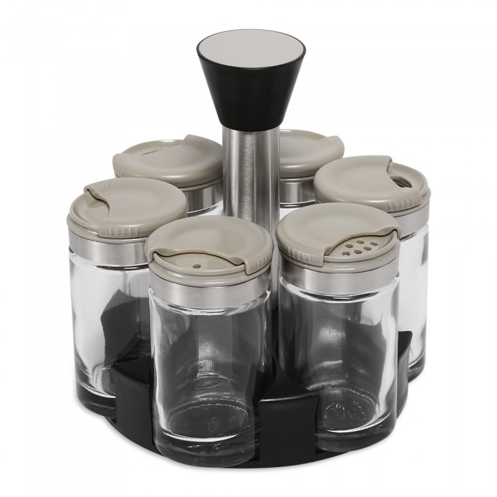 

DOSH | HOME Емкости для специй на подставке Lyra 6 шт. 100 мл, Емкости для специй на подставке Lyra 6 шт. 100 мл