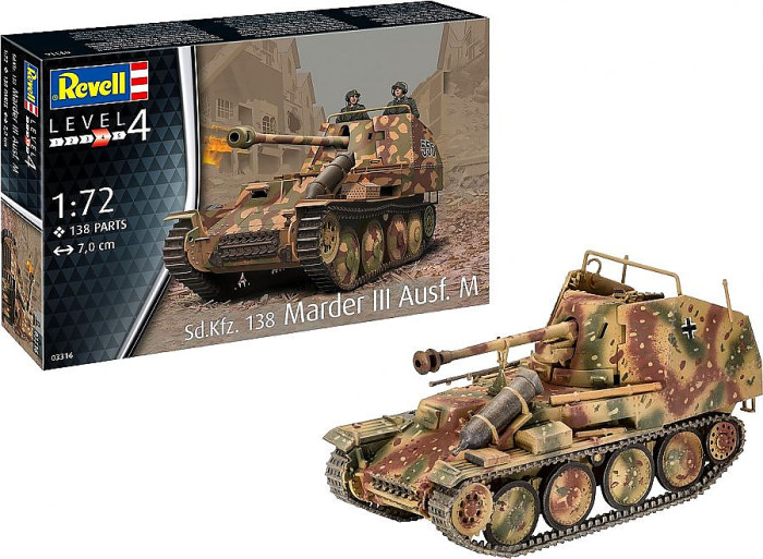 цена Сборные модели Revell Немецкая противотанковая САУ Sd Kfz 138 Marder III Ausf M