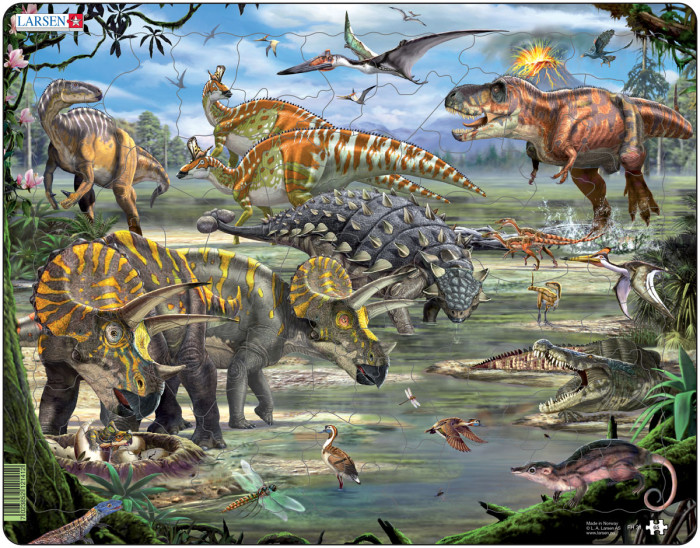 Пазлы Larsen Пазл Динозавры FH31 пазлы larsen пазл счастливые динозавры 43 детали