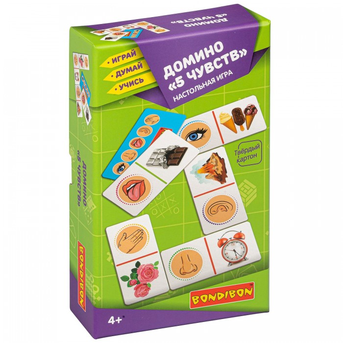 Bondibon Настольная игра домино 5 чувств игра настольная тм vladi toys зоопарк домино