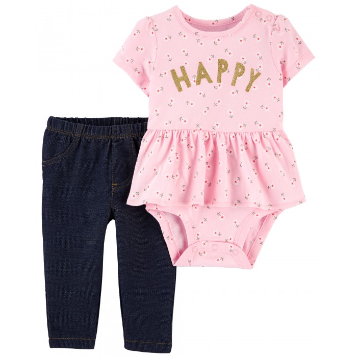 цена Комплекты детской одежды Carter's Комплект для девочки (боди, брюки) 1K523210