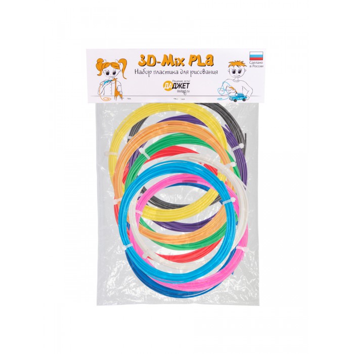 

Даджет Набор пластика для 3D-рисования 3D-Mix PLA KIT RU0121PLA, Набор пластика для 3D-рисования 3D-Mix PLA KIT RU0121PLA