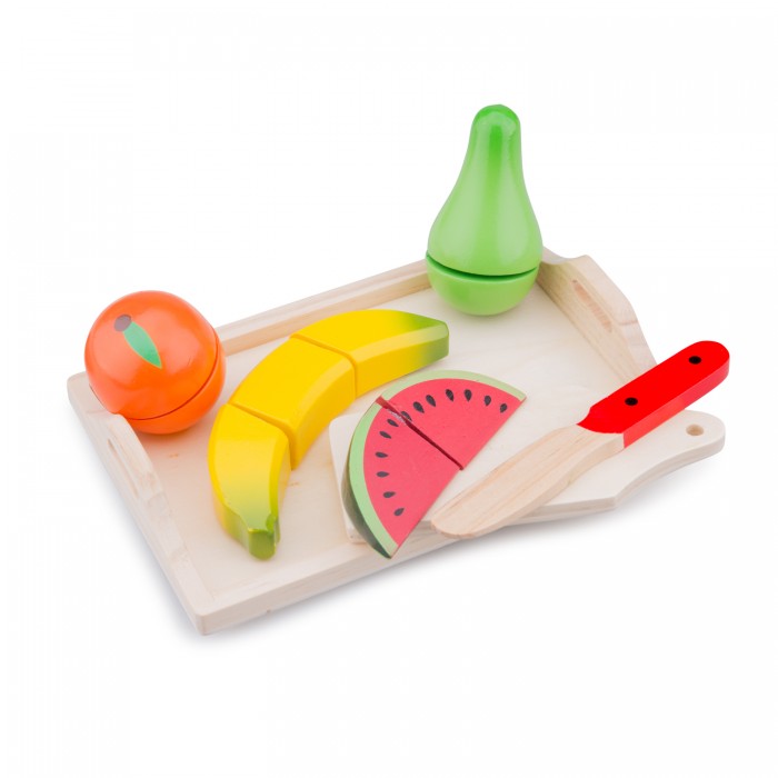 Деревянные игрушки New Cassic Toys Игровой набор продуктов поднос с фруктами