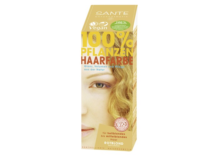 фото Sante растительная краска для волос клубничный блонд 100 г