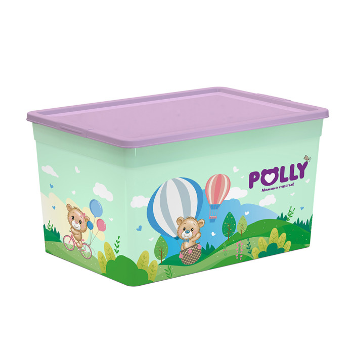 Ящики для игрушек Полимербыт Коробка Polly 16 л корзинка полимербыт размер 250х150х72мм пластик