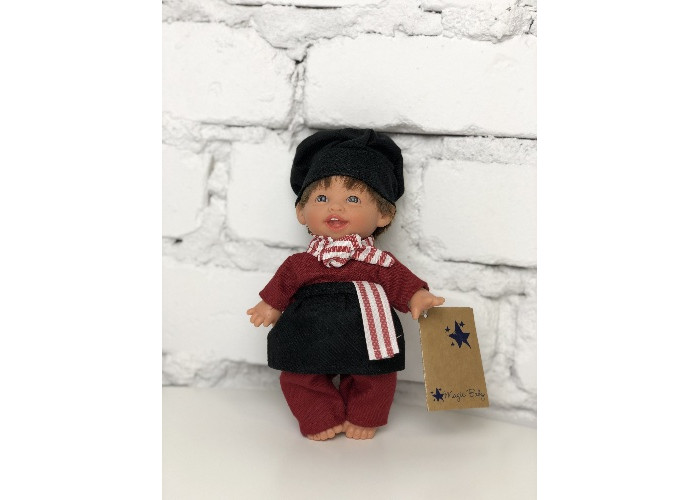 Куклы и одежда для кукол Lamagik S.L. Кукла Джестито Профессии повар в темном колпаке смеется 18 см