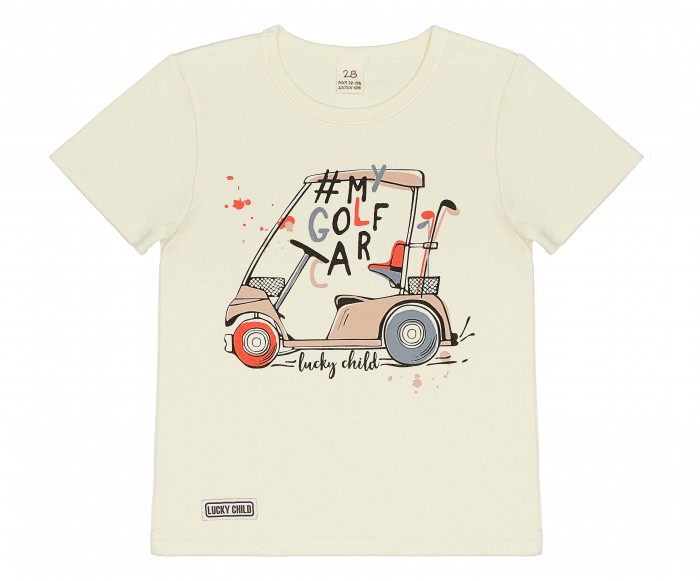 

Lucky Child Футболка для мальчика My golf car, Футболка для мальчика My golf car