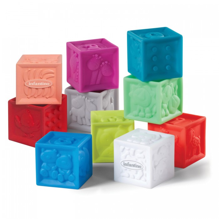 Развивающая игрушка Infantino кубики Squeeze & Stack развивающая игрушка parkfield мягкие кубики 81607