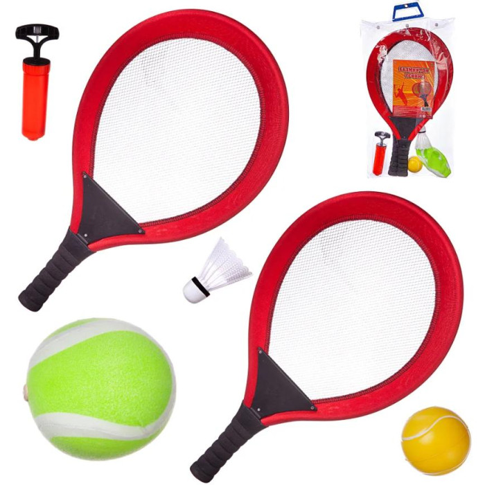 ABtoys Спортивная игра Бадминтон и теннис 2 в 1 (6 предметов)