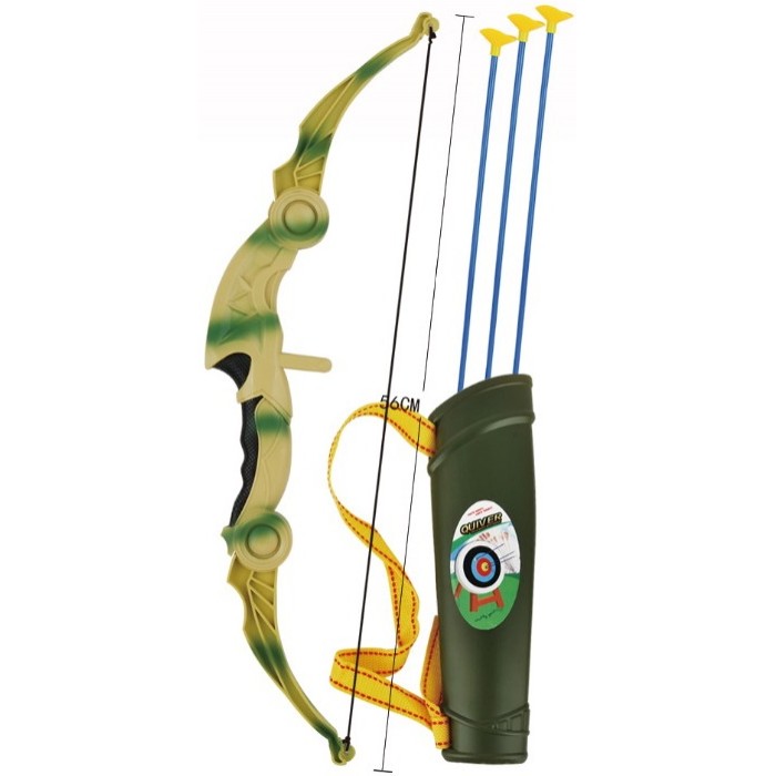 цена Игрушечное оружие Junfa Игровой набор Лук камуфляжный складной со стрелами и колчаном