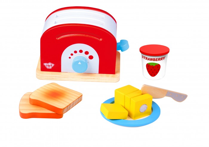 

Деревянная игрушка Tooky Toy Набор Тостер, Набор Тостер