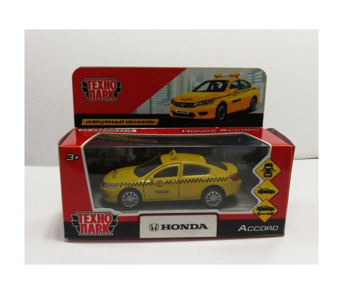 Машины Технопарк Машина металлическая Honda Accord Такси 12 см цена и фото