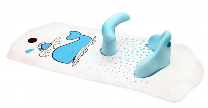 Горки и сиденья для ванн ROXY-KIDS Антискользящий коврик для ванны со съемным стульчиком 91,4 х 40 см