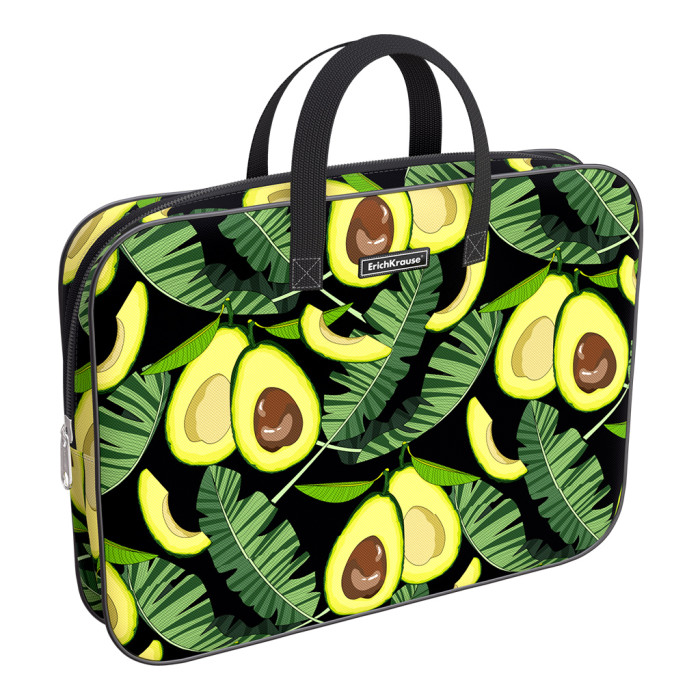 

ErichKrause Папка текстильная на молнии с ручками Avocado Night A4+, Папка текстильная на молнии с ручками Avocado Night A4+