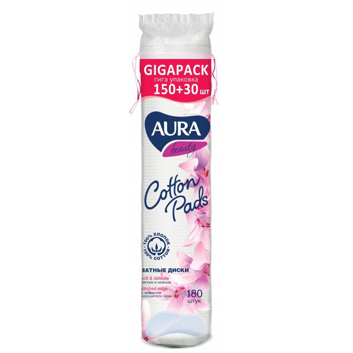 

Aura Ватные диски 180 шт. 5 упаковок, Ватные диски 180 шт. 5 упаковок