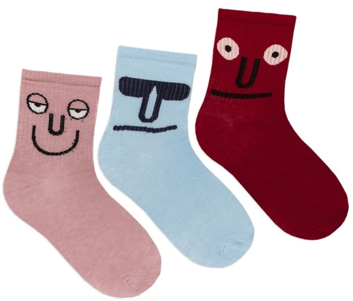 Lunarable Комплект женских носков с принтом 067 3 пары