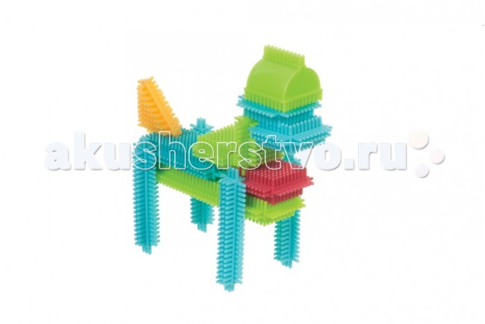 Конструктор Bristle Blocks игольчатый в коробке 56 деталей