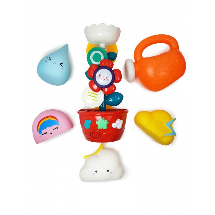 Игрушки для ванны ЯиГрушка Набор игрушек для ванной В саду с Мельницей и Формочками набор для ванной яигрушка милые животные 12304 разноцветный