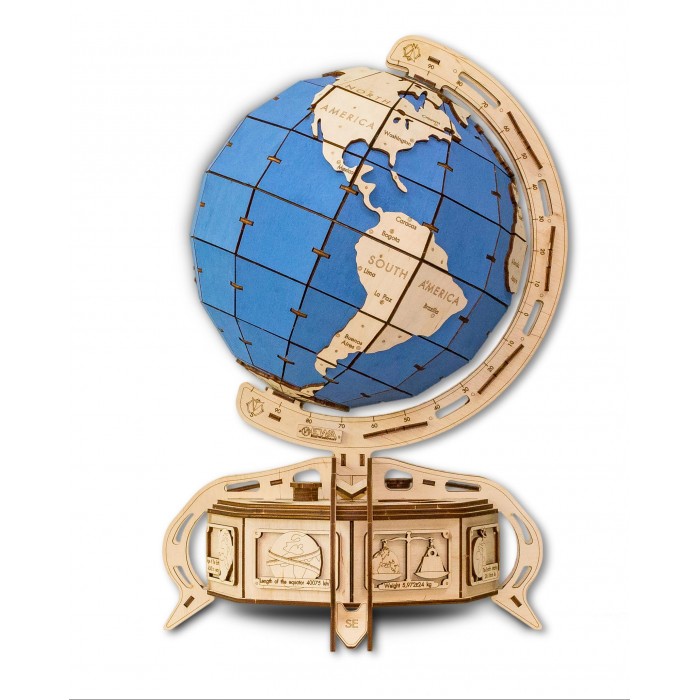 

Eco Wood Art 3D EWA Глобус голубой, 3D EWA Глобус голубой