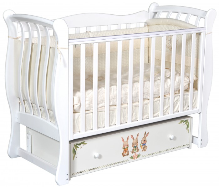 Детская кроватка ByTwinz Tiffany Зайки