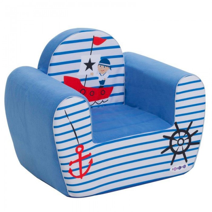 кресло бескаркасное mypuff люкс роузи бирюза мебельный велюр bn 510 Мягкие кресла Paremo Детское кресло Экшен Мореплаватель