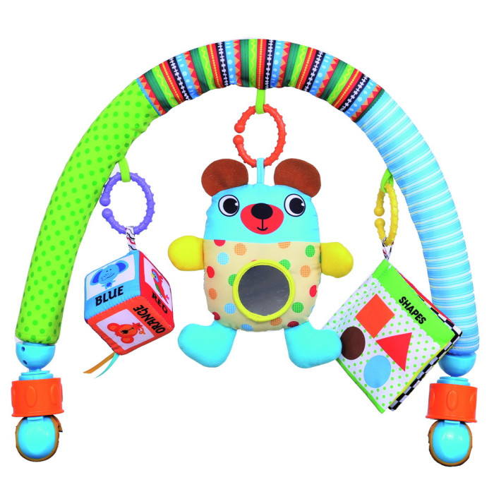 Игрушки на дугах Biba Toys Дуга на коляску Веселый мишка 50x33x5 см цена и фото