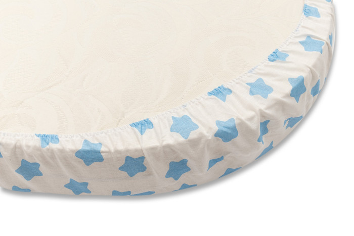 Forest kids Простынь для овального матраса на резинке Stars 125х75
